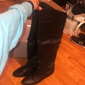 Black Knee High Bakers Boots